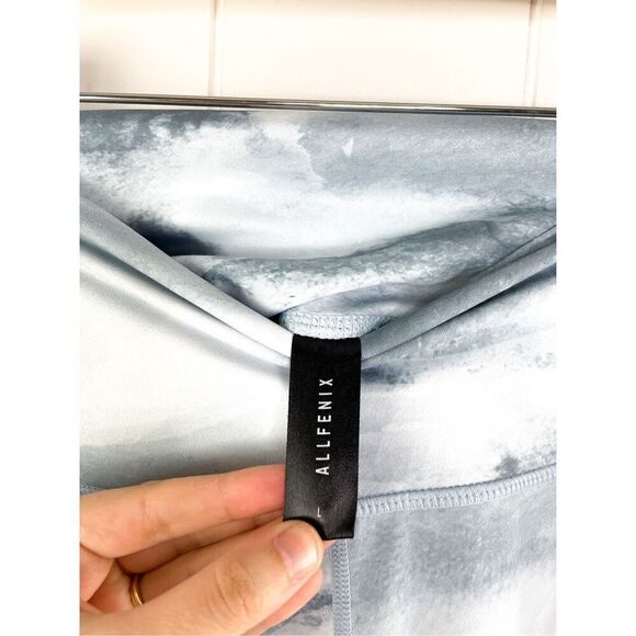 Anthro All Fenix Aryah 7/8 Legging Activewear Charcoal White Size L - Picture 7 of 13